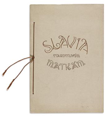 ALPHONSE MUCHA (1860-1939). SLAVIA STAROSTLIVÝM MATKÁM. Motherhood pamphlet. 1934. 9¼x6¼ inches, 23½x15¾ cm. Unie, Prague.